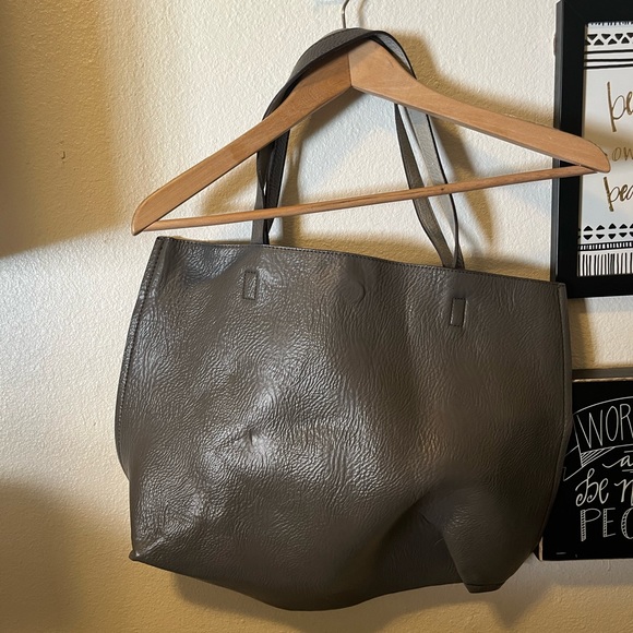 Grey large tote bag - Picture 3 of 4